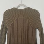 Free People  Olive Green Ribbed Tunic Dress Size Small Photo 7