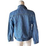 Levi's NWT  Women's Cropped Loose Trucker Jacket Distressed Medium Blue Photo 3