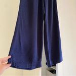 & Other Stories & Other Stories Leopard Print Jacquard Satin Wide Leg Pants Navy Size 6 $79 Photo 6