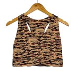 Fabletics On The Go Midi Sports Bra Tank Top Sz Large Tigress Animal Print Photo 2