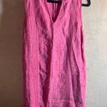 Sigrid Olsen  100% Linen Pink Sleeveless Dress w pockets summer business casual Photo 0