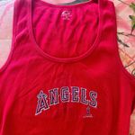 los angeles angels baseball y2k rhinestone bling red tank top cami Size M Photo 7