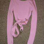 Hollister Baby Pink Tie-Back Cropped Sweater  Photo 0