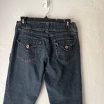 Angels Jeans Y2k Button Pockets Mid Rise Dark Wash Cuffed Capri Jeans Size 10 Blue Photo 1