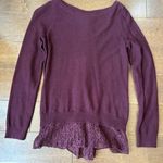 Anthropologie - Angel of the North Women’s Small Plum Sweater Photo 0