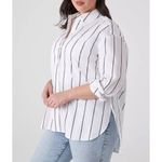 Lane Bryant  No Peek‎ Collection Relax Button Down Boyfriend Shirt Size 26/28 NWT Photo 1