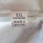 Jofemuho White Lightweight Linen Blend Blazer Jacket Size XXL Photo 5