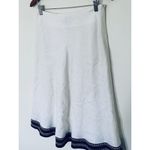 Willi Smith Linen White Black Embroidered Lined Elegant Summer Fashion Skirt 4 Photo 2