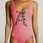 No Boundaries  Pink‎ Lace-up One Piece L NWT Photo 0
