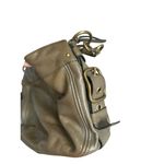 Coach Patent Leather Taupe Shoulder Buckle Bag Photo 11