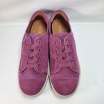 Vionic  Women Berry Purple Slip-on Jean Suede Sneakers Size 8 Elastic Laces Photo 1
