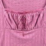 Aeropostale Rose Lavender Milkmaid Bust Babydoll Top Long Sleeves Bow Y2K Inspo Photo 2