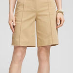 Chico's  fly front tab front a line shorts Size 1.5 Size 10 NWT Photo 0