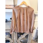 Current Air Gold Pleated Top Size XS Photo 3
