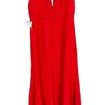 Mac Duggal 49454 Bow Shoulder V Neck Gown in Red Size 10 NWT Photo 2