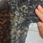 Happening in the present NWT H.I.P Goth Punk Women's Sheer Lace Top Black Gold Size M Rock Vamp Baddie Photo 7