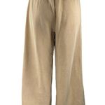 ZARA Women's Beige Tan Khaki Chino High Rise Wide Leg Trousers Pants Size S Photo 2