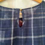 Blue Rain Francesca’s  Navy Blue Floral Blouse Photo 3