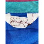 Vanity Fair VTG 80s Burgundy Teal Velvet Housecoat Long Robe Women’s Sz L USA Photo 11