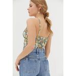 Urban Outfitters UO Outfitter Margo Floral Cropped Cami‎ Smocked Tank Top Ruffles Size XS Photo 6