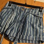 American Eagle  Striped Jean Shorts Photo 1