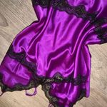 Victoria's Secret Victoria’s Secret Purple and black lace slip dress Photo 2