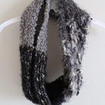 MIX IT Gray & Black Fuzzy Infinity Scarf Photo 0