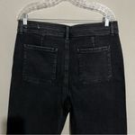 Ann Taylor Black The Easy Straight High Rise Wide Leg Crop Denim Jeans Photo 10