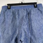 J.Jill Women's  Love Linen Blue 100% Linen Ankle Pants Size Med EUC #7353 Photo 4