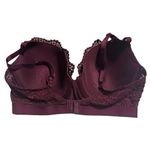 Victoria's Secret  T-Shirt Lightly Lined Demi Bra Size 36 D Maroon Lace Sparkle Photo 1