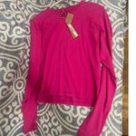 SKIMS Size 2X Cropped Long Sleeve T-Shirt Top AP-LGS-1370 Raspberry Shirt NWT Photo 3