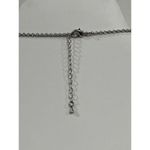 Long Station Necklace Black Clover Flower Druzy Pendant Chain Women's Photo 3