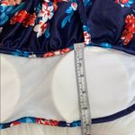 Popreal Floral Ruffle Bikini Top NWT Size M Photo 6