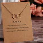 Karma Indie Layering Gold Charm Necklace Photo 2