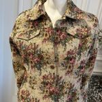 Bill Blass Cottagecore  Roses Floral Tapestry jacket coat Photo 12