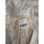 SEROYA Leah Silk Mini Dress Pearl Womens Size Medium White Photo 8