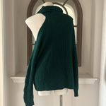 AQUA Cutout Turtleneck Sweater in Emerald Green Size XL New w/Tag Photo 6
