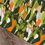 Ashley Stewart Shirt Women Size 22/24 Colorful Cold Shoulder Layered Camo Blouse Photo 5