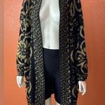 Distinctly Different Vintage Elegant Black and Gold Women's Sweater Size 47 Photo 2