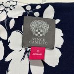 Vince Camuto Navy orange pink Floral Print Faux-Wrap Dress Size 4 Photo 5