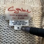 VTG Cymbae 80s/90s 100% Wool Full Zip Sweater. Drawstring. Cuffed Sleeve. Medium Photo 12