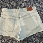 J.Crew High Waist Blue Jean Shorts Distressed Raw Hem Photo 1