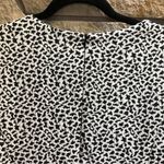 Hutch Anthropologie  Textured Fit &  Flare Dress White Black Print Large Photo 10