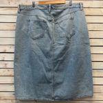 Old Navy Vintage High Rise Denim Skirt Size 20 Blue Jean Midi Y2K Grunge 90s Photo 5