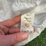 THE SHIRT by Rochelle Behrens White Swiss Dot Lace Trim Flutter Sleeve Blouse Photo 3