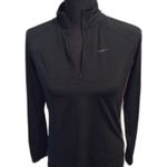 Nike Large L Women's Partial Zip Dri Fit Pull Over Logo on back neck Black Photo 1