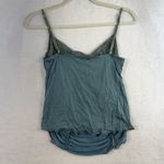 Y2K Vintage S Small Babydoll Camisole Top Ruched Lace Tank Bella Swan Coquette Blue Photo 3