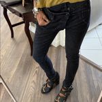 R13  cross over low waist skinny Black Women's Jeans size 25 rocker style grunge Photo 3