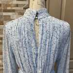 House of Harlow  1960 x REVOLVE Blue Smocked Mini Ruffled Floral Dress Size M Photo 12