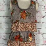 Anthropologie 🔥 5 for 25🔥 Ric rac montage sleeveless mixed print tiered top Photo 0